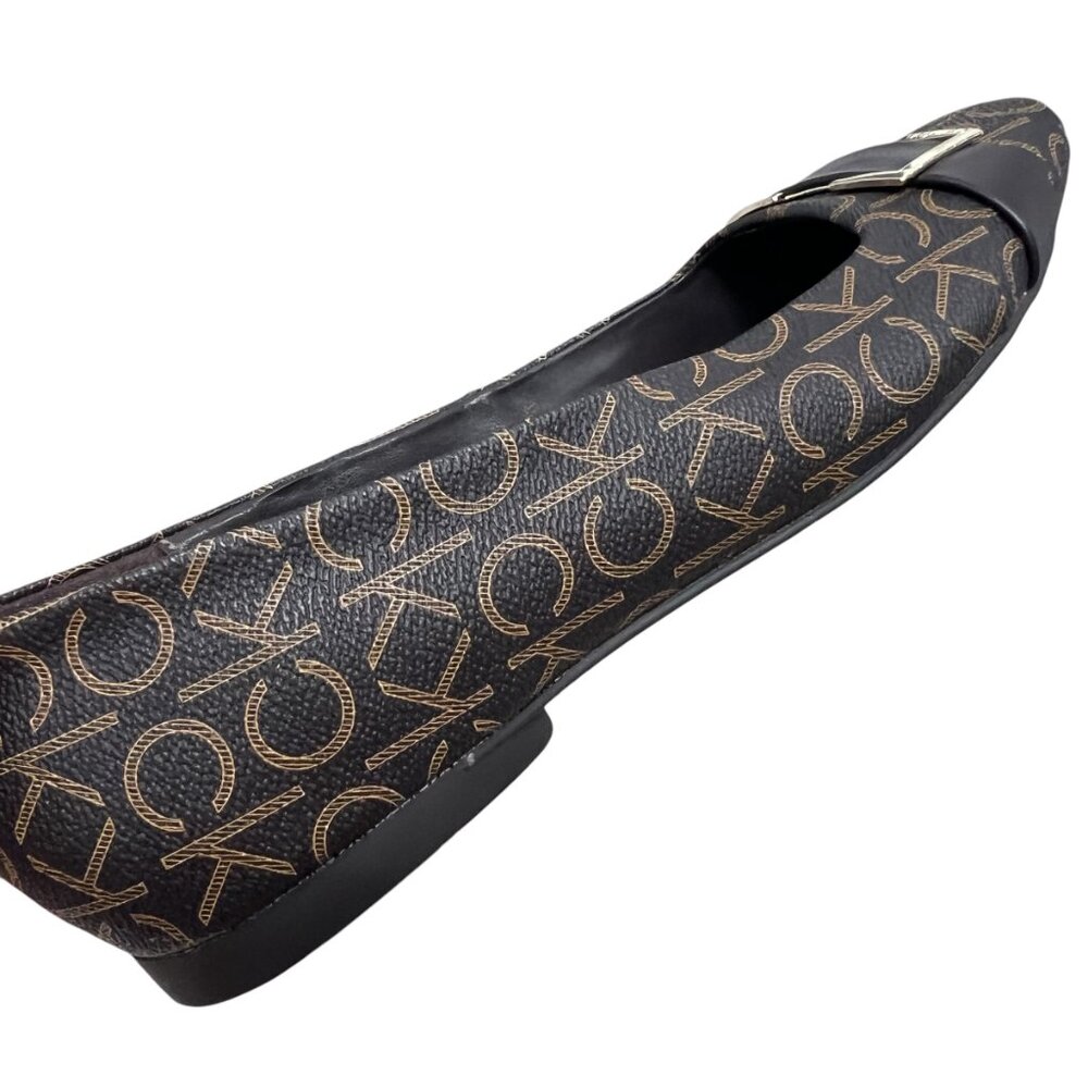 Calvin Klein KC Pixie Logo square toe women's slip on flats size 11 - Picture 6 of 9